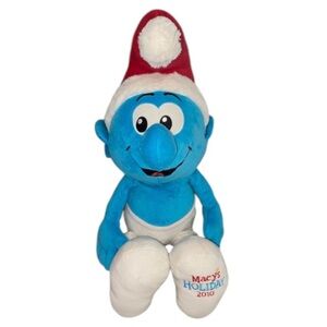 21" BIG SMURF MACY'S HOLIDAY 2010 CHRISTMAS STUFFED ANIMAL PLUSH TOY